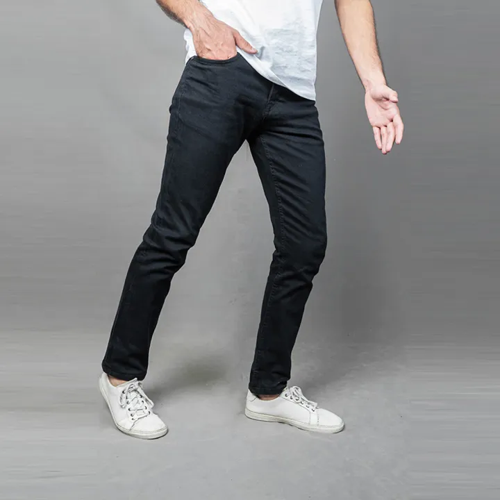 Slim-Fit Stretchable Denim Jeans Pant For Men - Deep Black - Pant